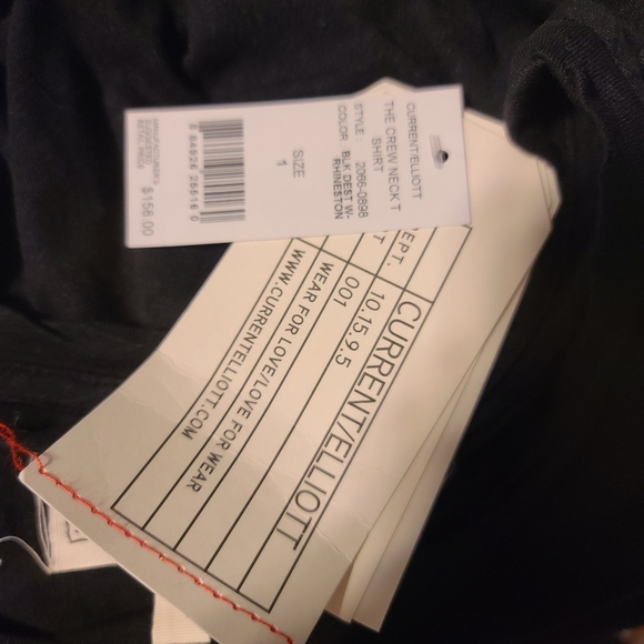 Current/Elliott black destroyed crewneck  NWT - Picture 7 of 9